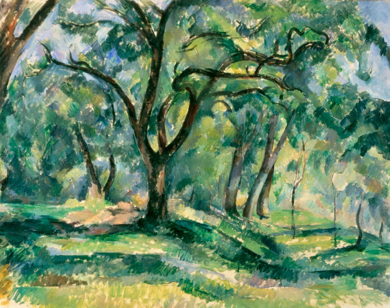 Het bos door Paul Cézanne