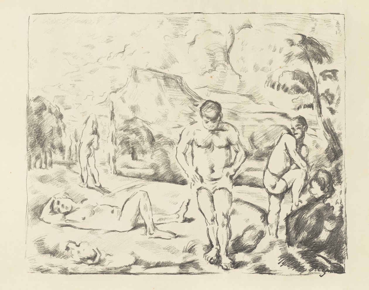 De Grote Baders door Paul Cézanne