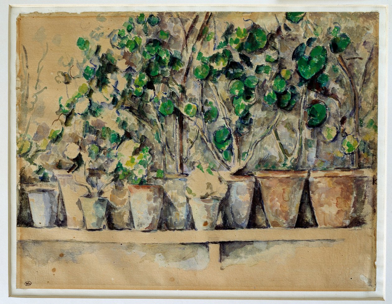 De bloempotten door Paul Cézanne