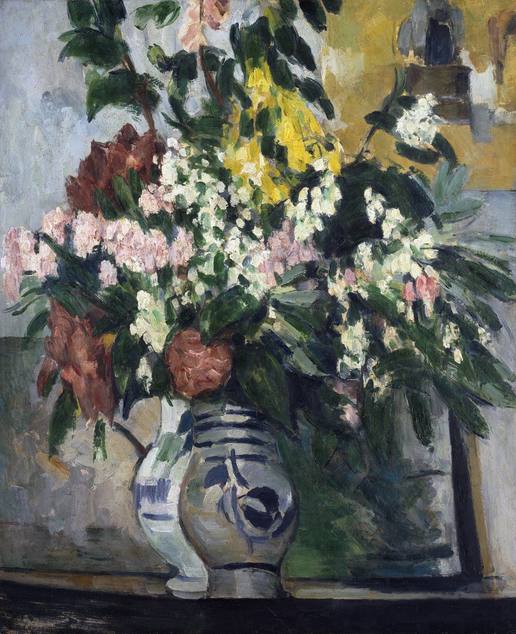 Twee vazen met bloemen, ca. 1877 door Paul Cézanne