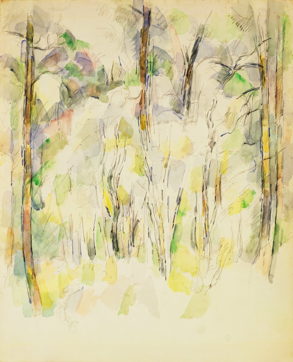 Boslandschap door Paul Cézanne