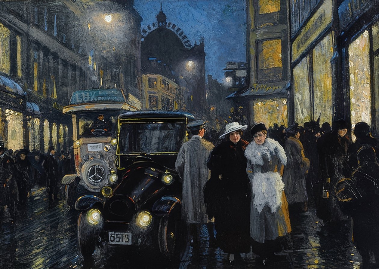 Een avondwandeling op de boulevard door Paul Fischer