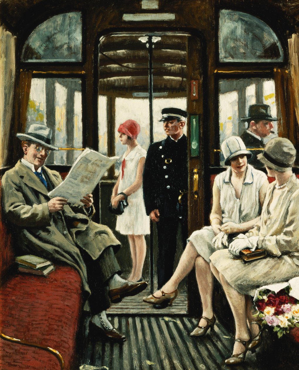 In de tram door Paul Fischer