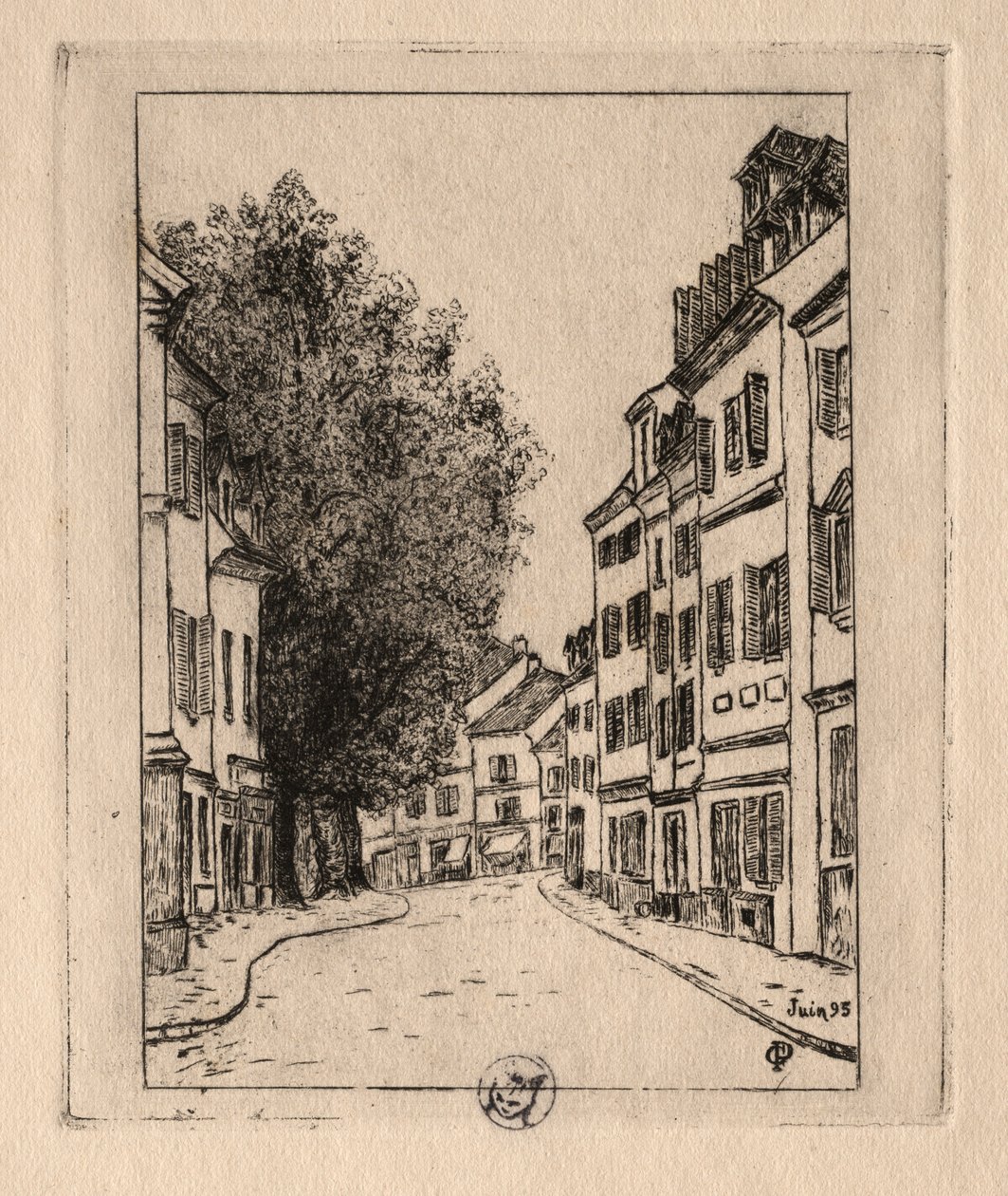 Zes Etsen: Notre Dame, Pontoise, 1895 door Paul Gachet