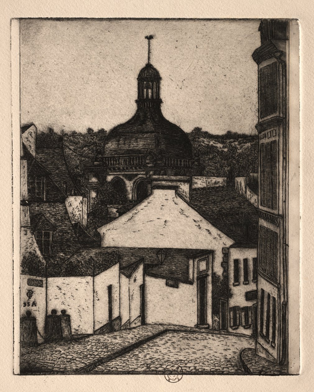Zes Etsen: Notre Dame Straat, Pontoise door Paul Gachet