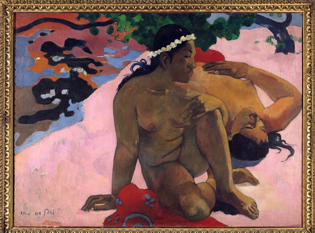 Aha oe feii eh, ben je jaloers door Paul Gauguin