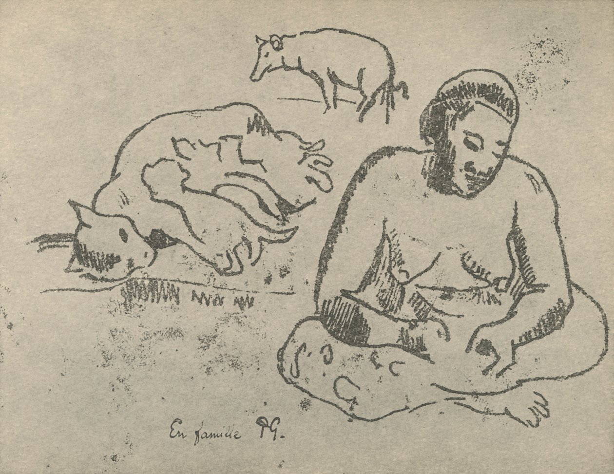 Thuis door Paul Gauguin
