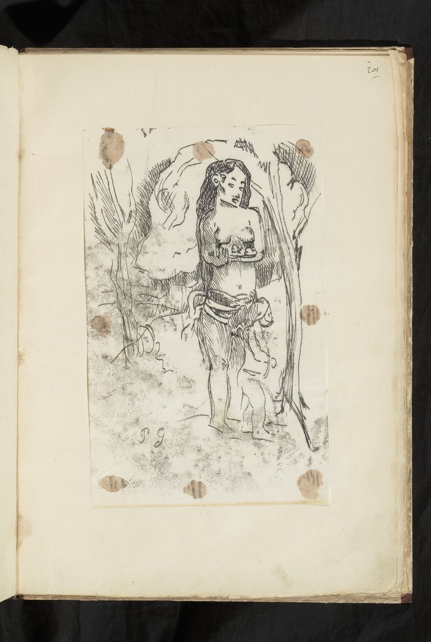 Avant et après - Vrouw en kind door Paul Gauguin