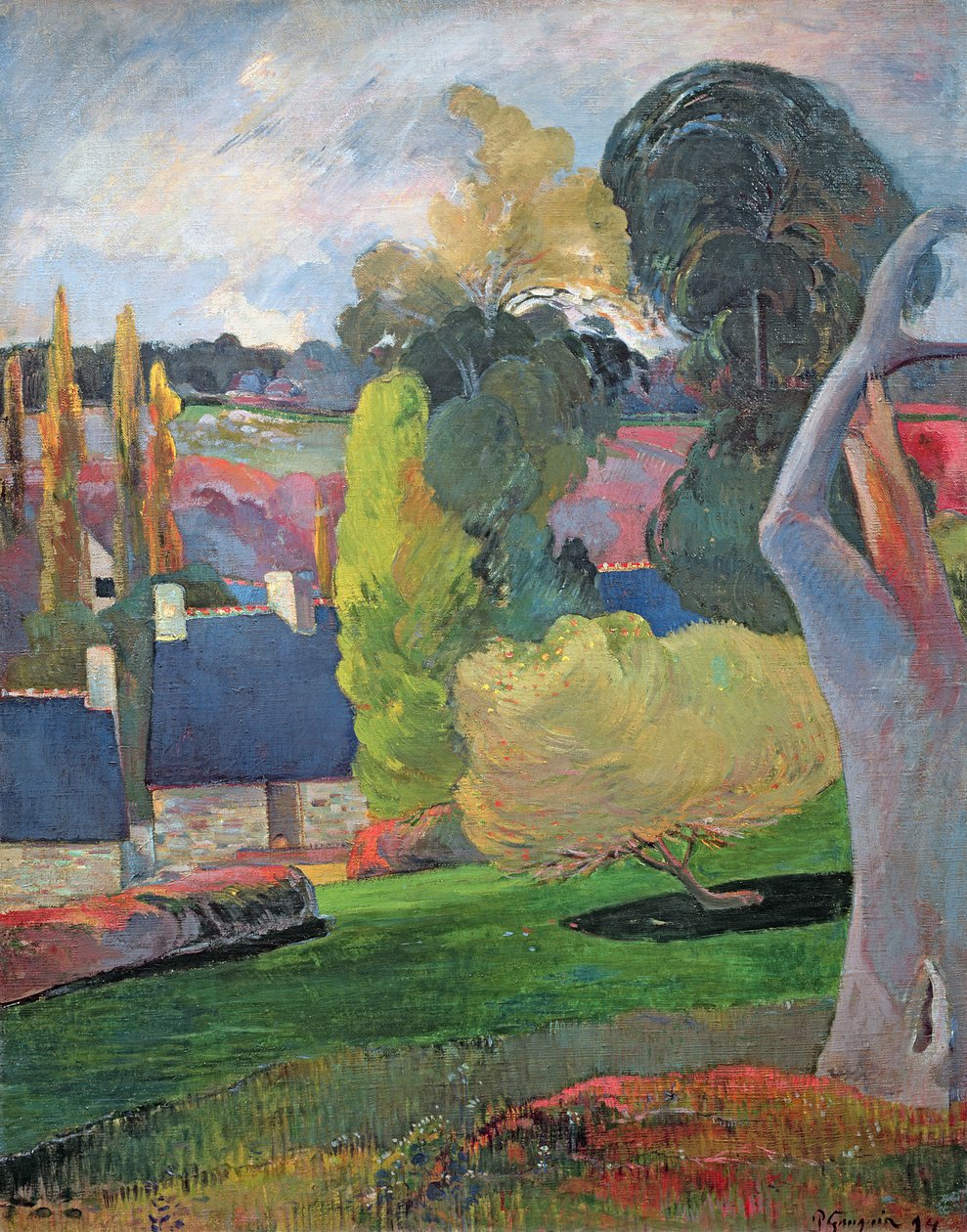 Bretagne landschap, 1894 door Paul Gauguin
