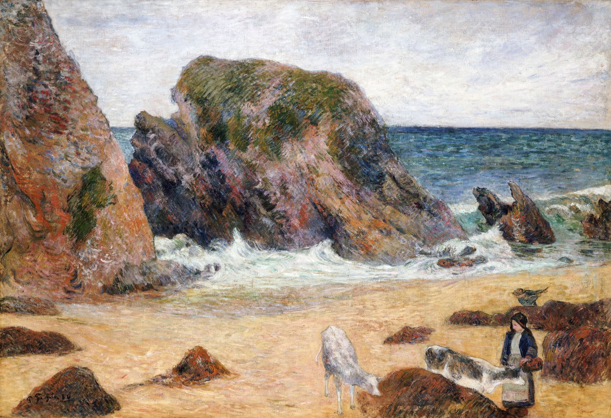 Koeien aan de Zeekust, 1886 door Paul Gauguin