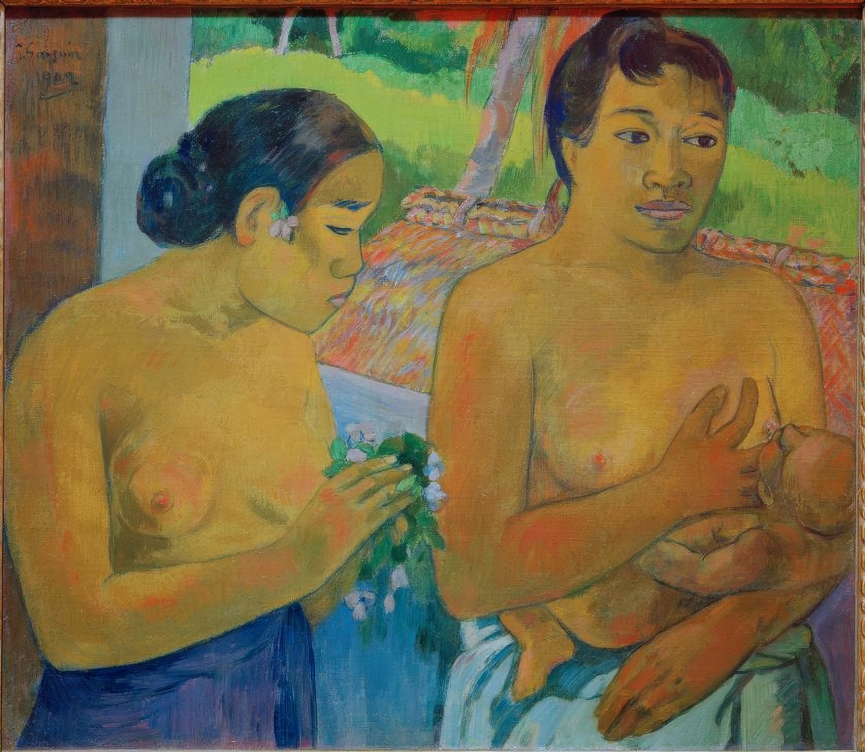 Het Offer door Paul Gauguin