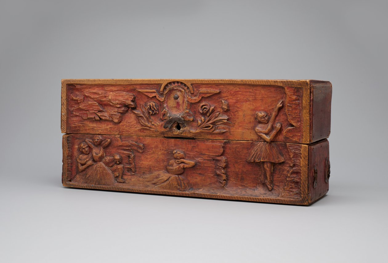 Versierde houten doos, 1884 door Paul Gauguin