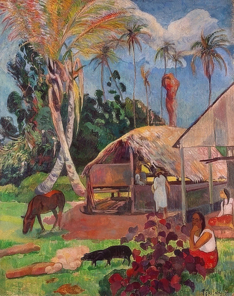 De zwarte varkens door Paul Gauguin
