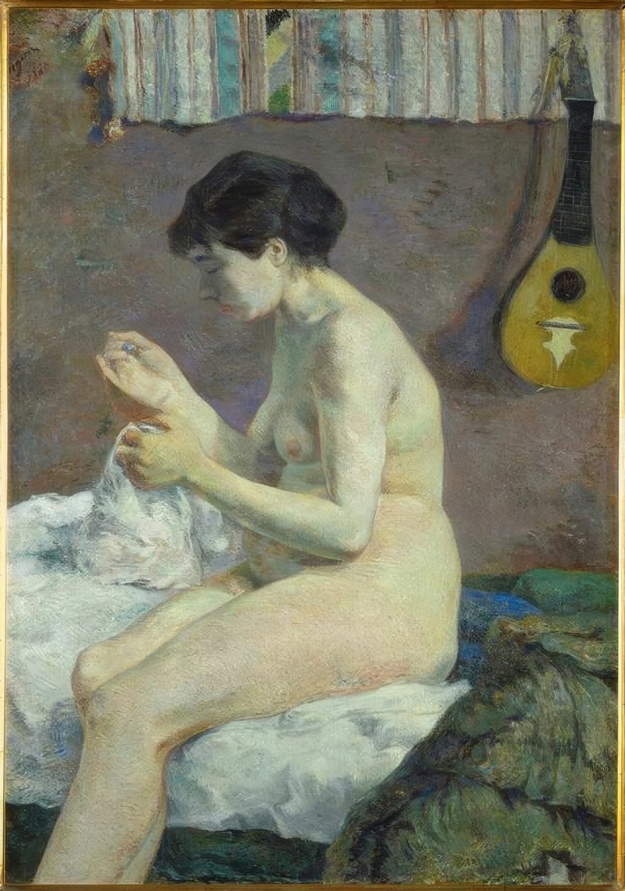 Naaktstudie door Paul Gauguin