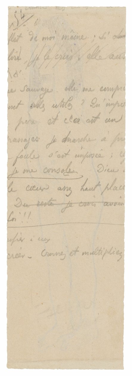 Fragment van Lange Inscriptie door Paul Gauguin