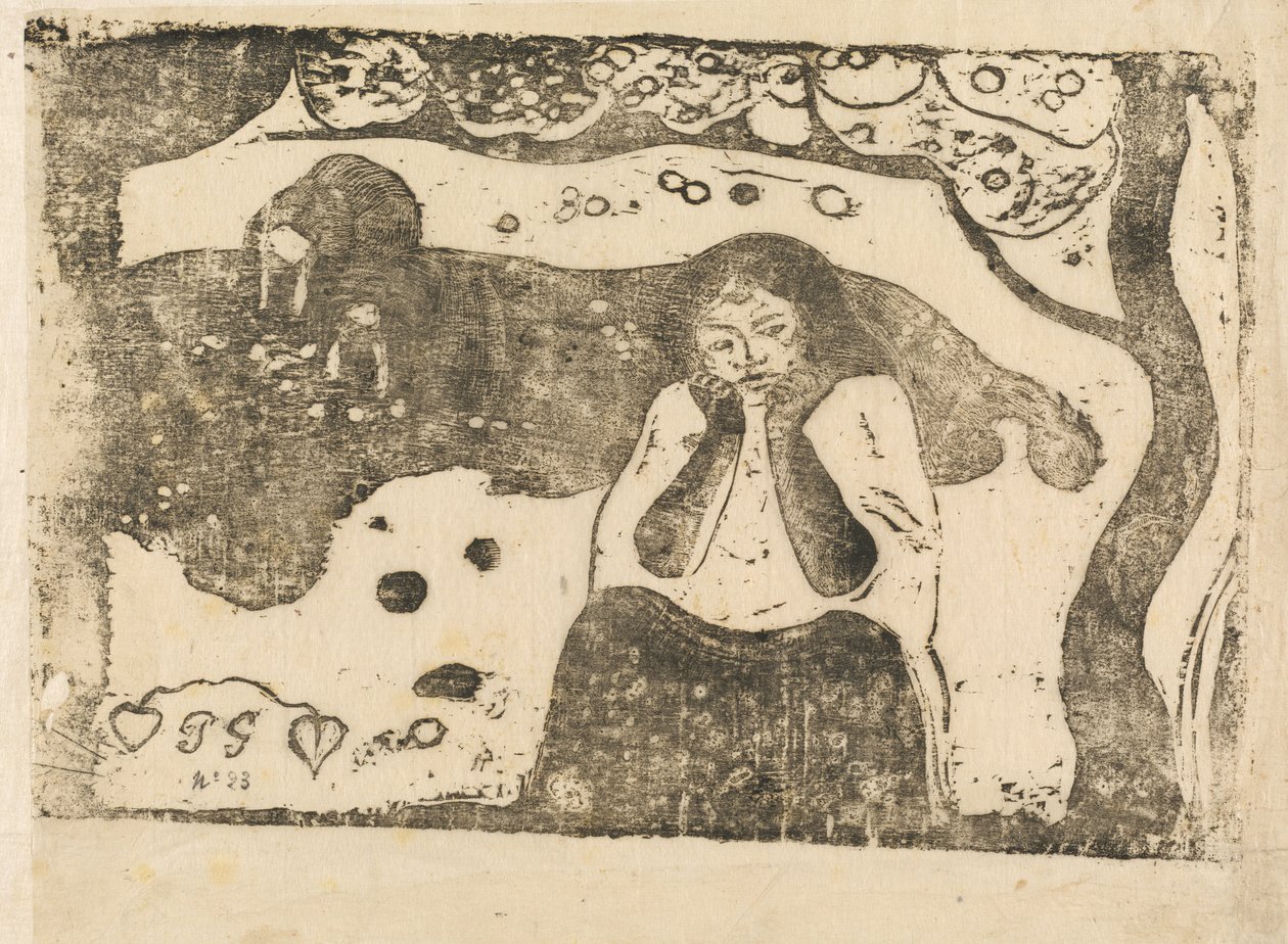 Menselijk Verdriet (Miseres humaines) door Paul Gauguin