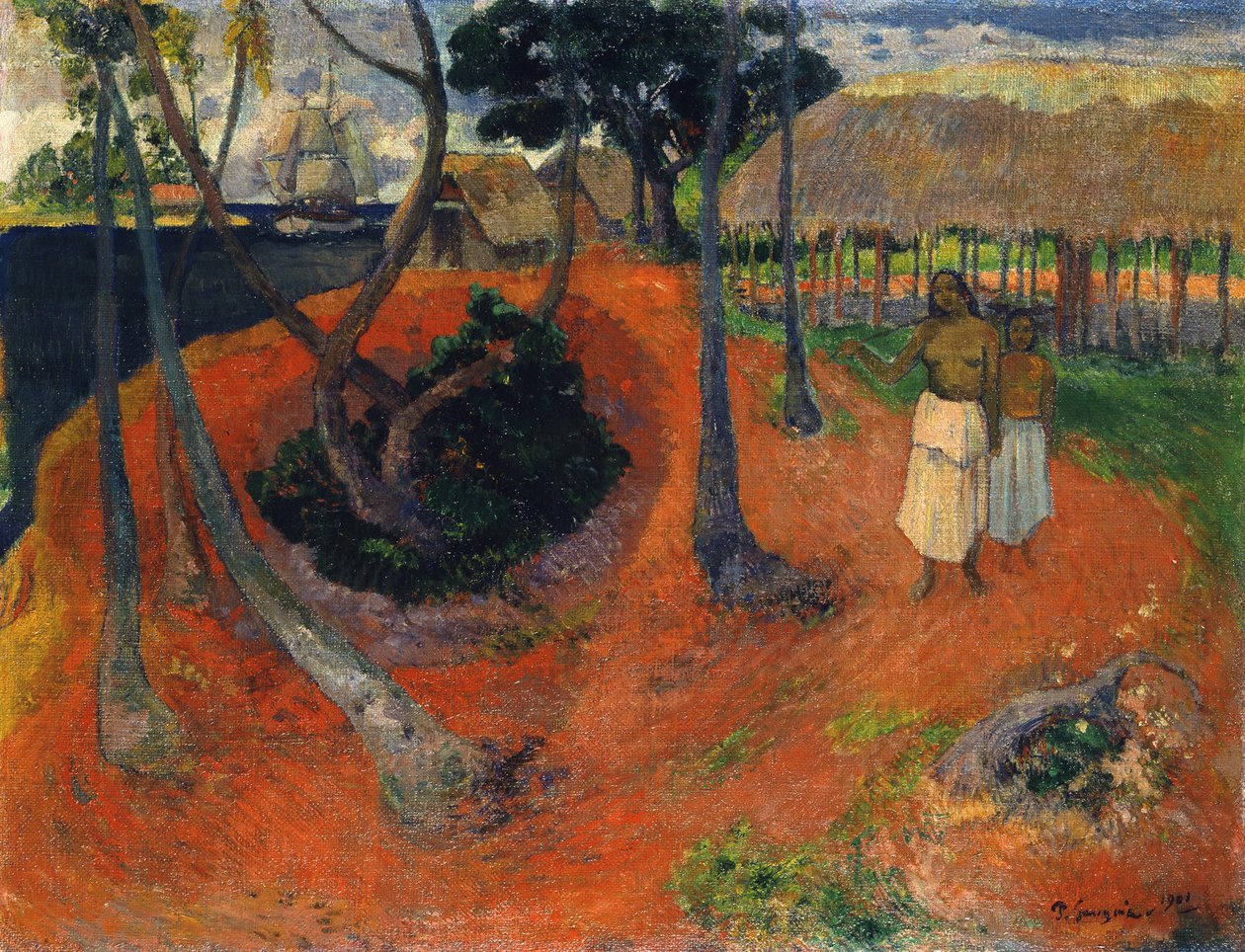 Idylle in Tahiti door Paul Gauguin