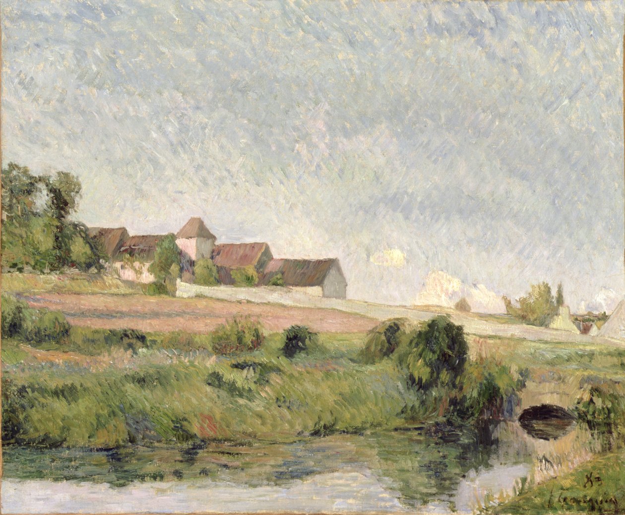 La Ferme de la Groue, Osny, 1883 door Paul Gauguin
