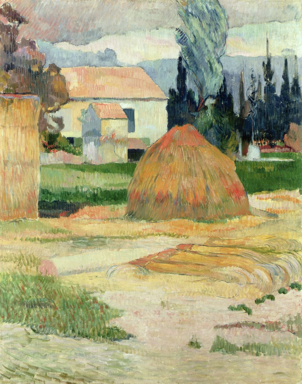 Landschap bij Arles door Paul Gauguin
