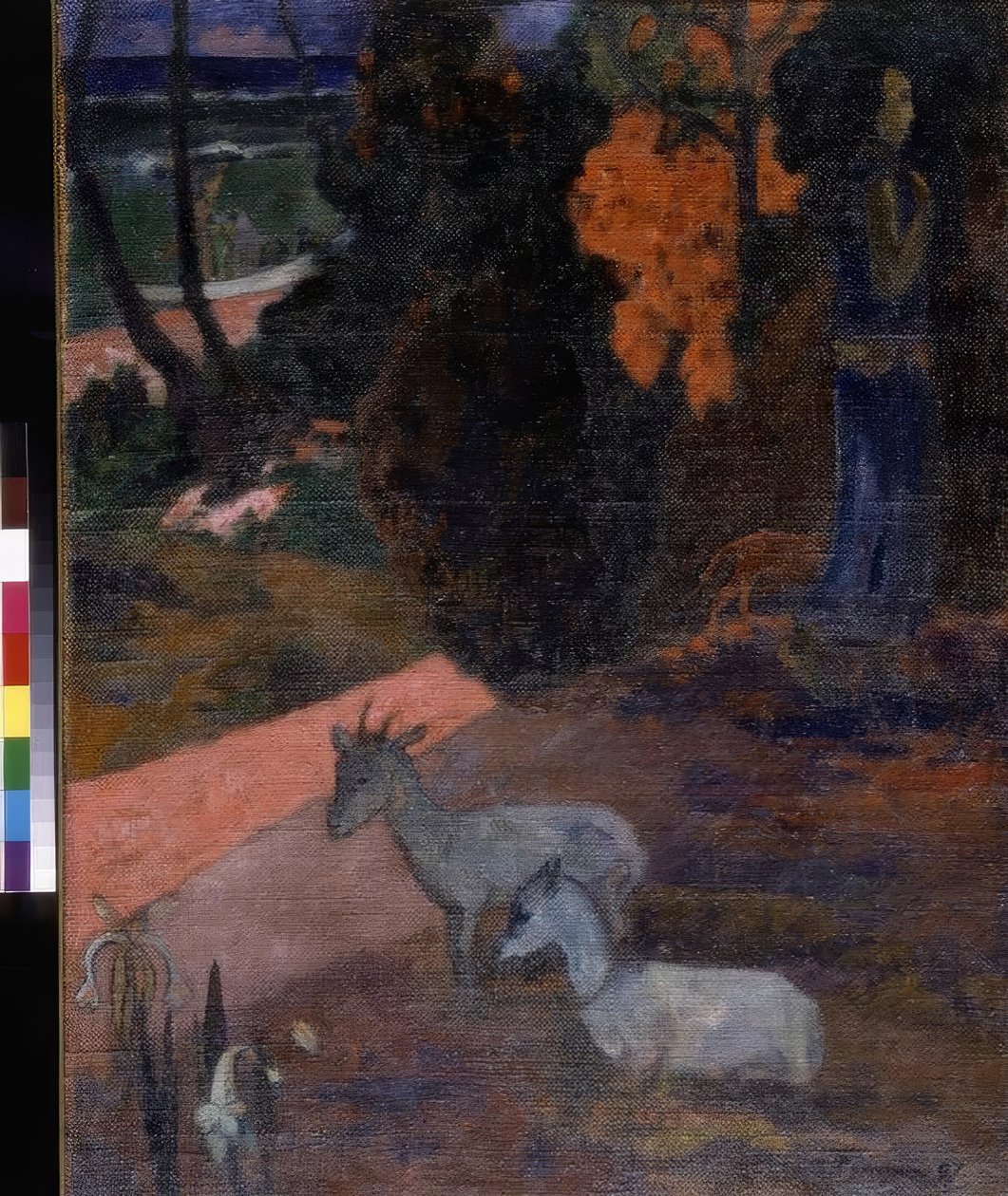 Landschap met twee geiten door Paul Gauguin