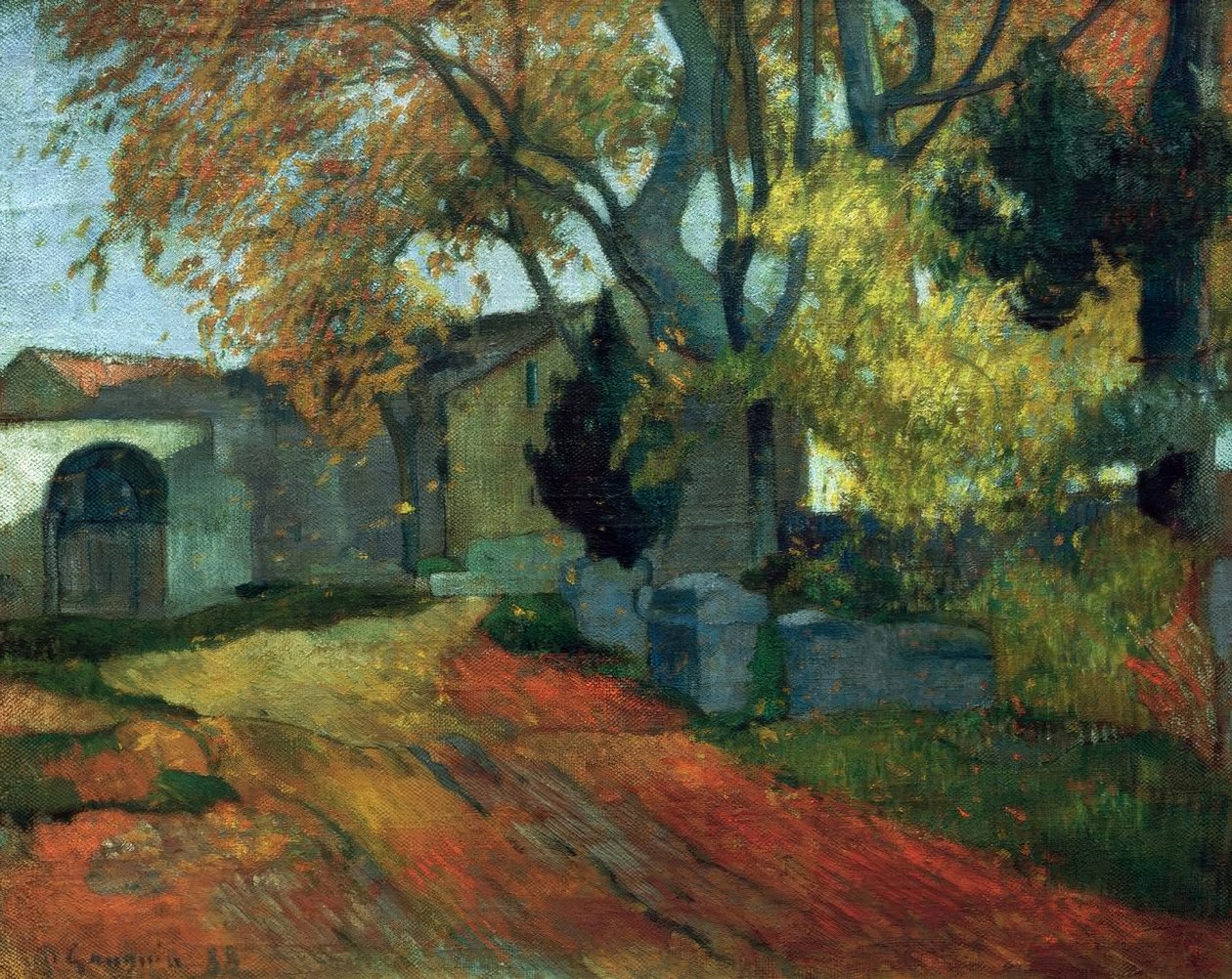 Les Alyscamps door Paul Gauguin