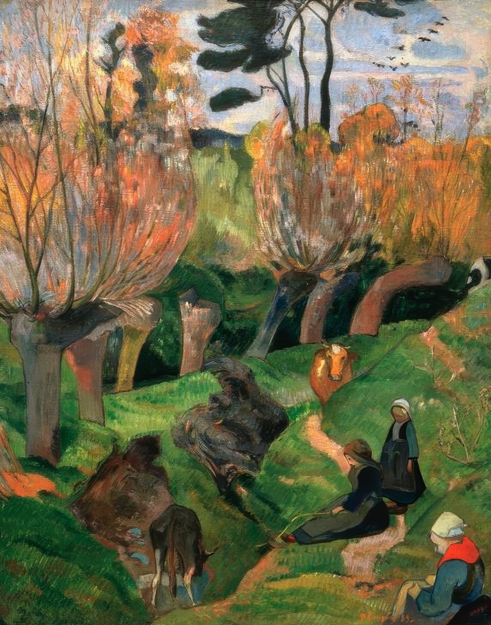 De wilgen door Paul Gauguin