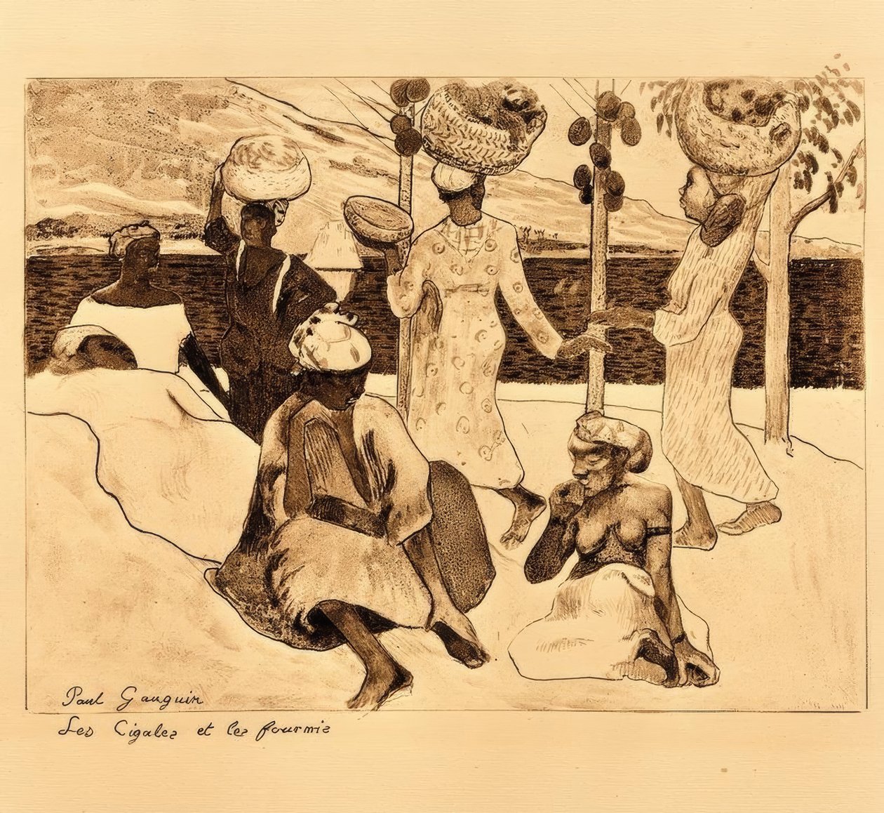 De krekels en de mieren door Paul Gauguin