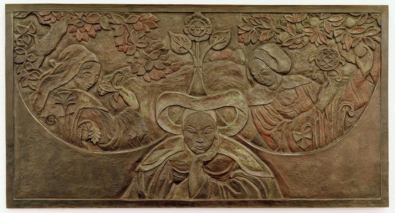De drie Bretonnen door Paul Gauguin