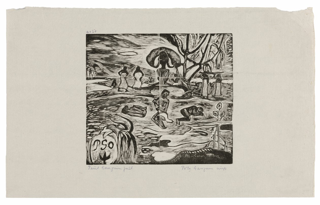 Mahana atua (Dag van de God) door Paul Gauguin
