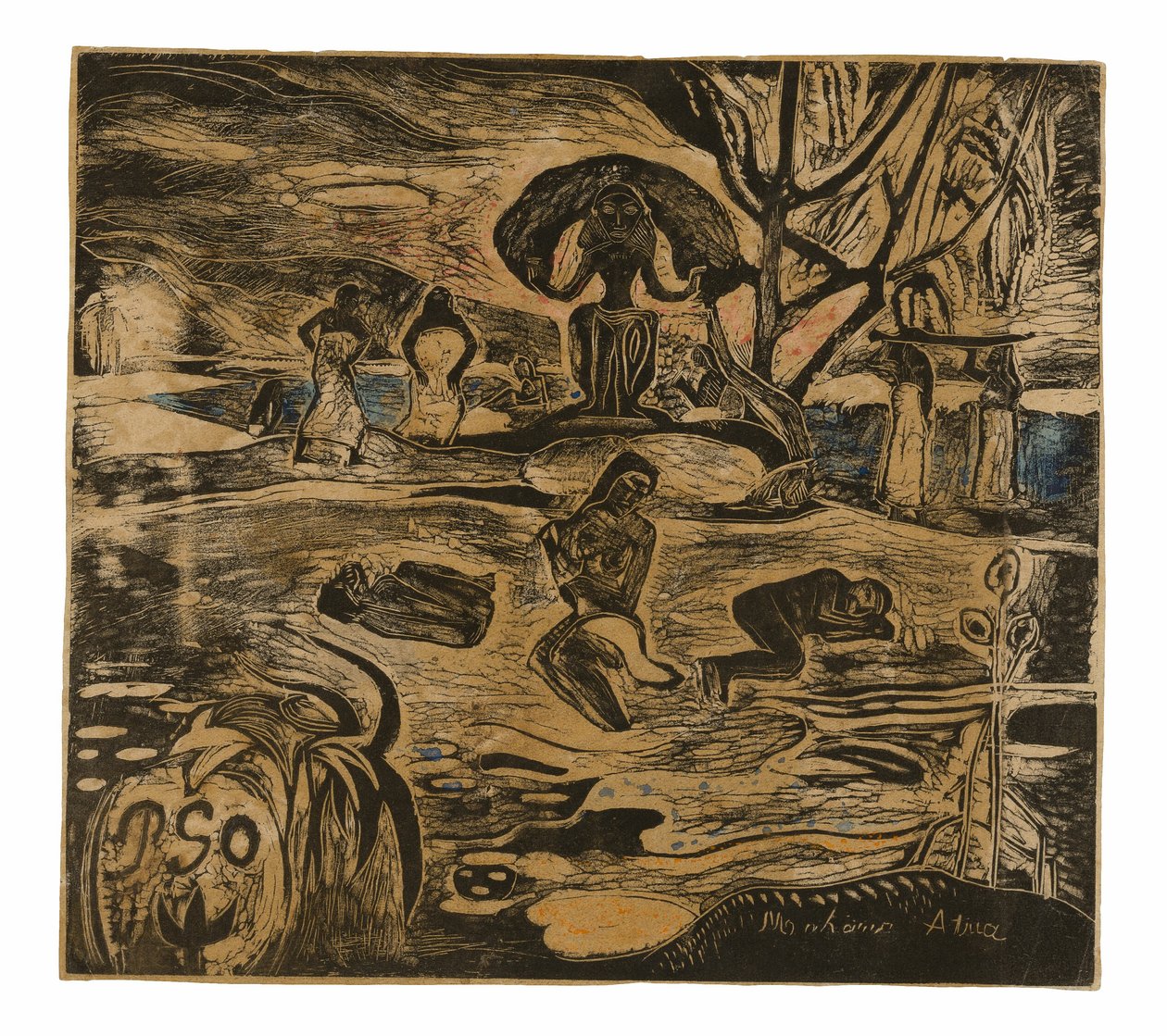 Mahana atua (Dag van de God) door Paul Gauguin