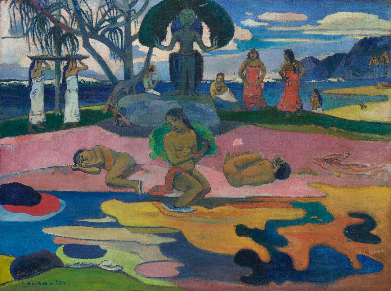 Mahana no atua (Dag van de God) door Paul Gauguin