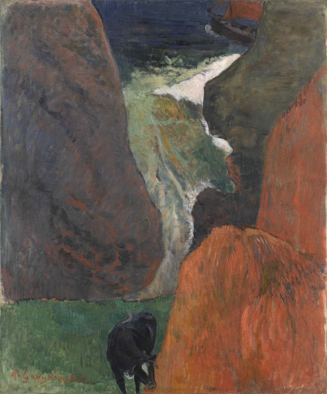 Marine met koe, 1888 door Paul Gauguin