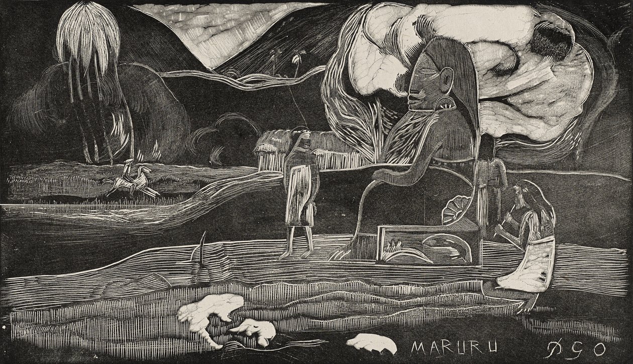 Maruru (Aanbiedingen van dankbaarheid) door Paul Gauguin