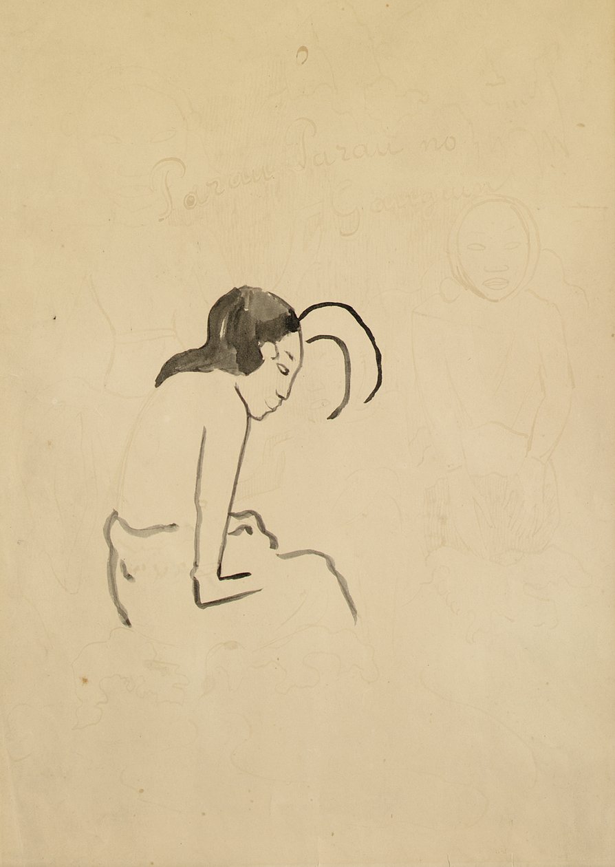 Parau Parau door Paul Gauguin