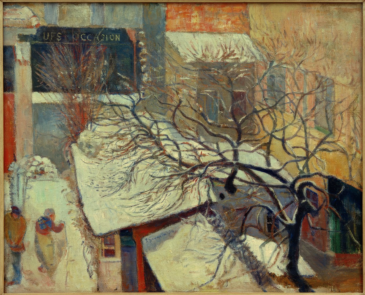 Parijs onder de sneeuw door Paul Gauguin