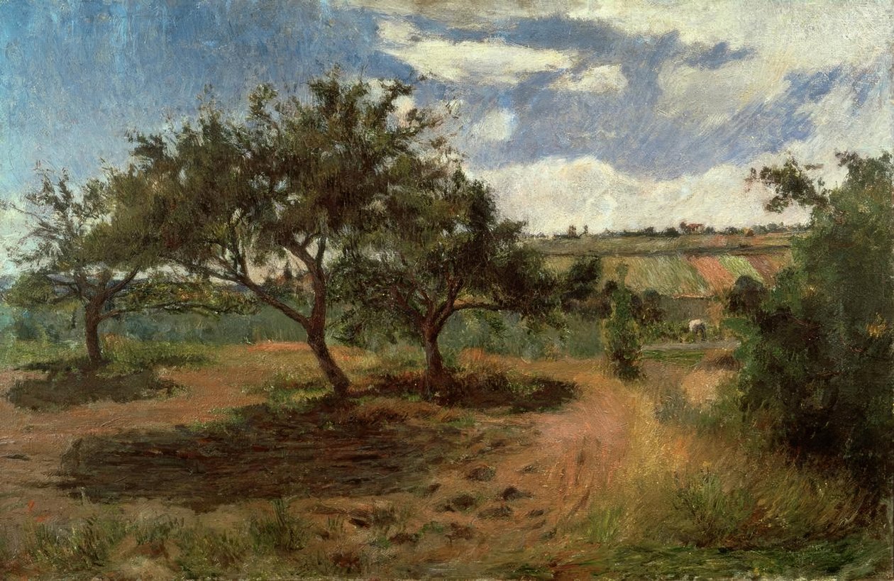 Bloeiende appelbomen (III) door Paul Gauguin