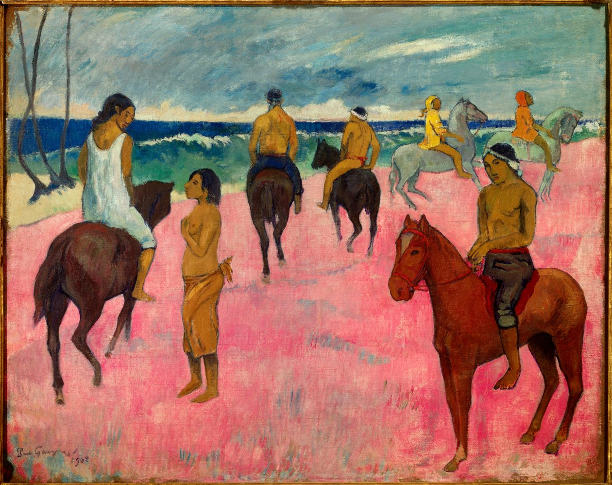 Ruiters op het Strand, 1902 door Paul Gauguin