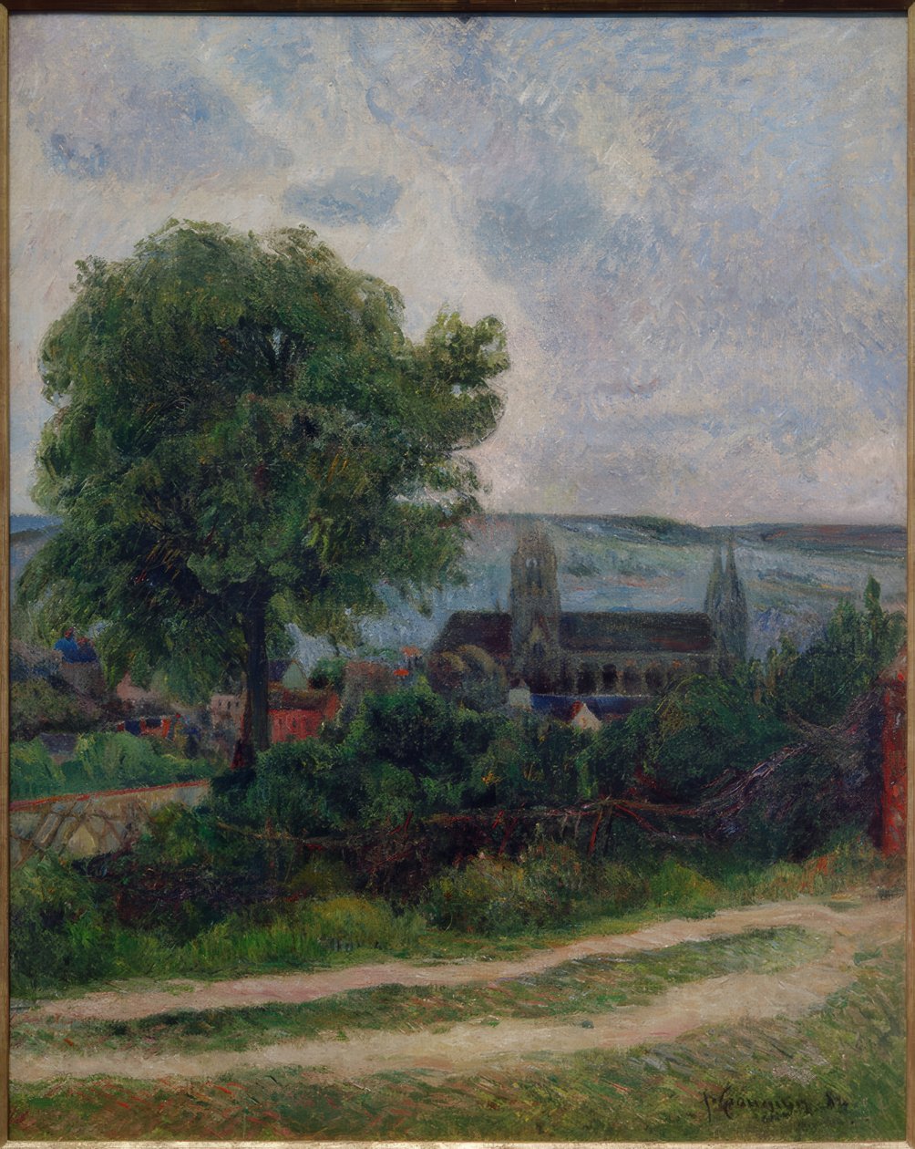 Rouen, de kerk Saint-Ouen door Paul Gauguin