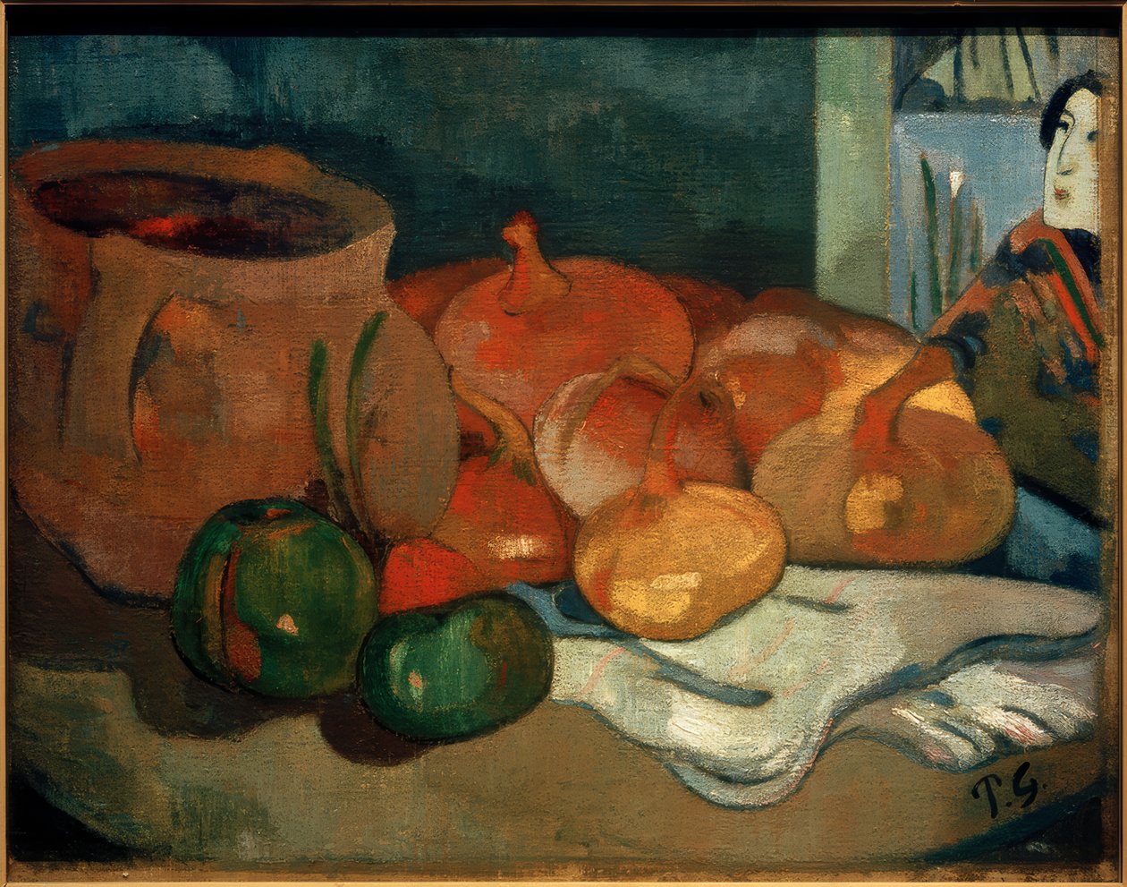 Stilleven met uien door Paul Gauguin
