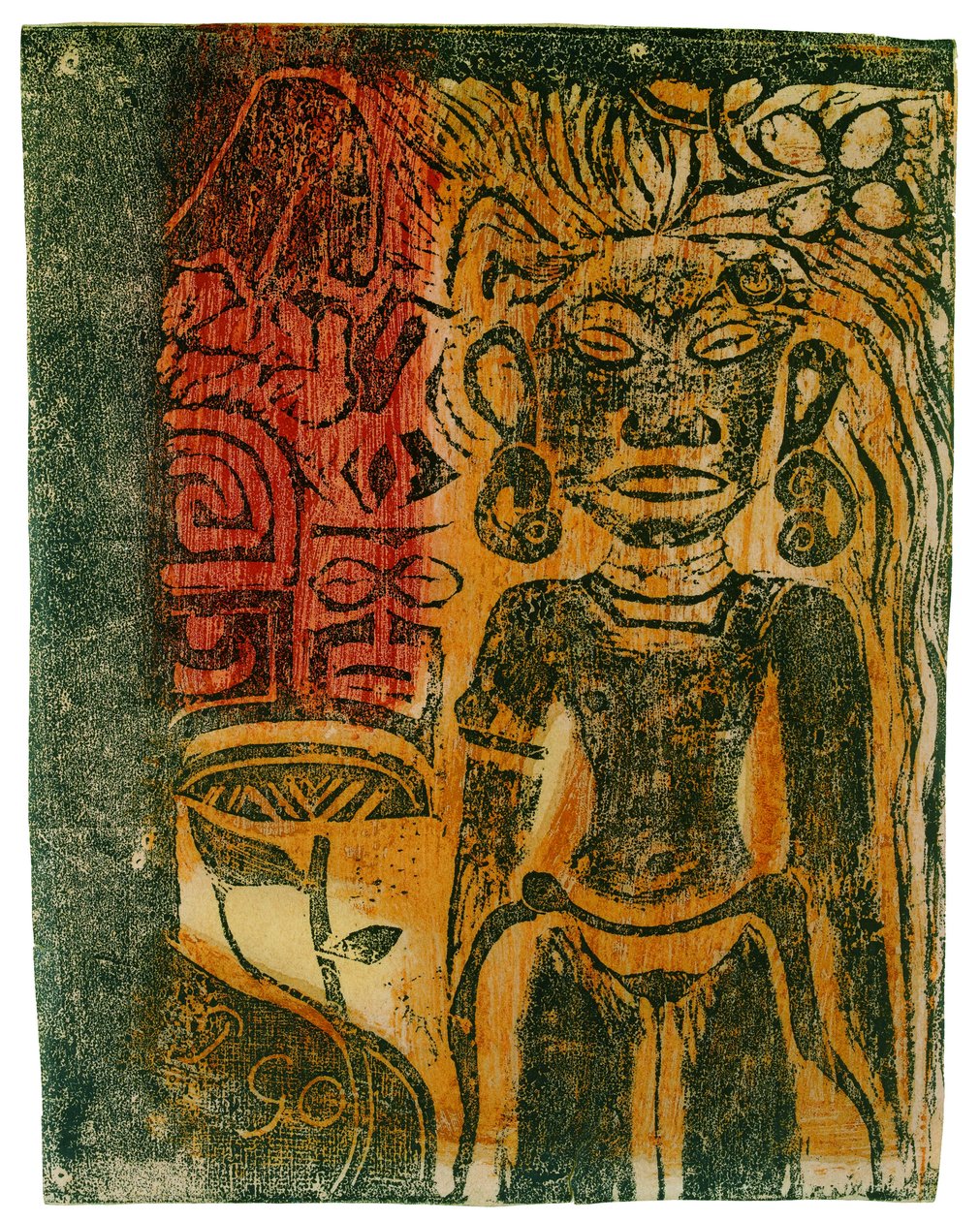 Tahitische Afgod, 1894-1895 door Paul Gauguin