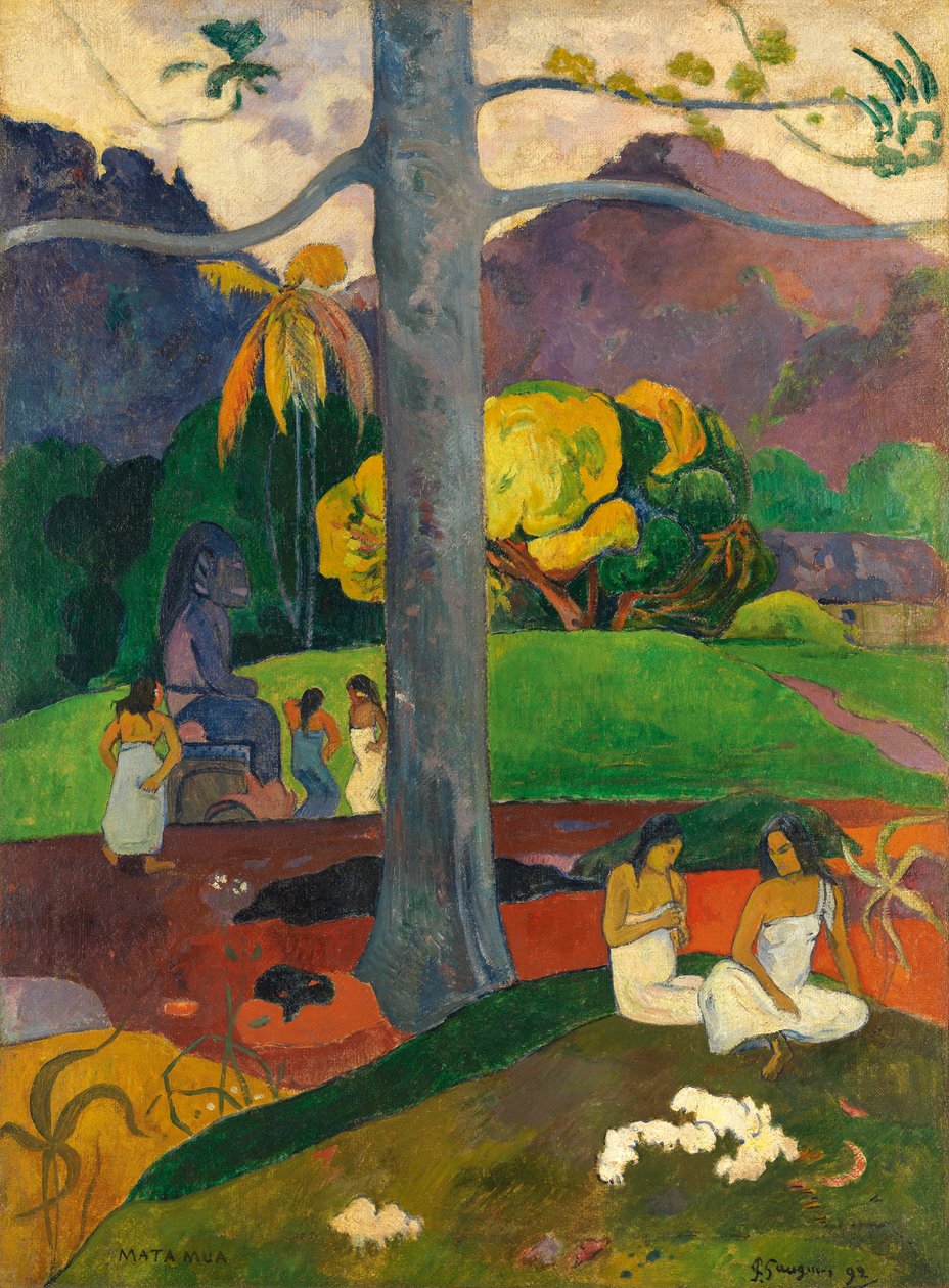 Tahitiaans:  Mata Mua in oude tijden door Paul Gauguin