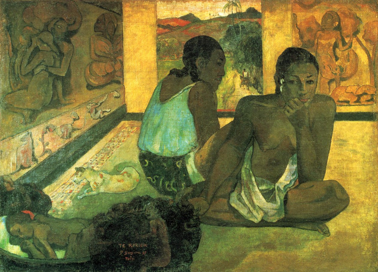 Tahitiaans:  Te rerioa De Droom door Paul Gauguin