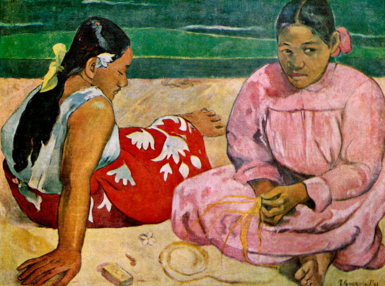 Tahitische vrouwen op het strand, 1891 1939 door Paul Gauguin