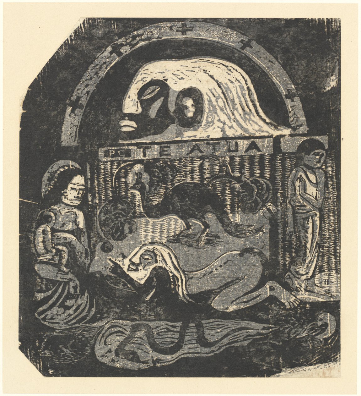 Te Atua (De Goden) Kleine Plaat door Paul Gauguin