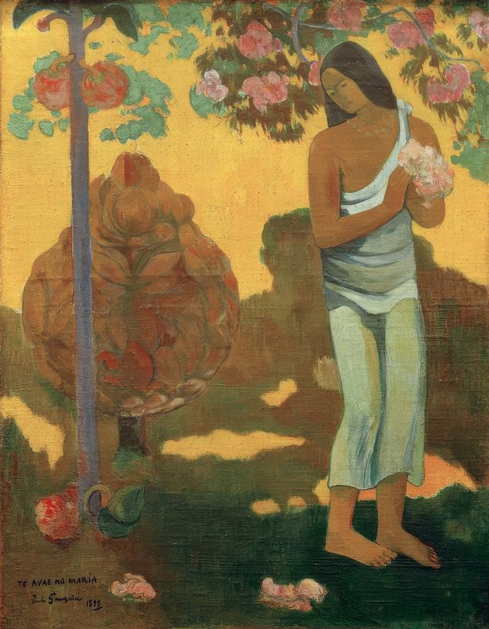 Te avae no Maria door Paul Gauguin