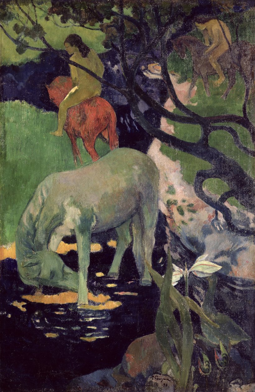 Het witte paard, 1898 door Paul Gauguin