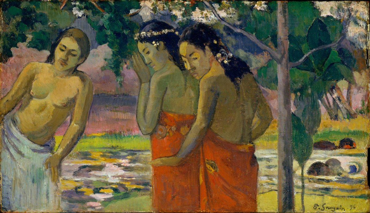 Drie Tahitiaanse vrouwen, 1896 door Paul Gauguin