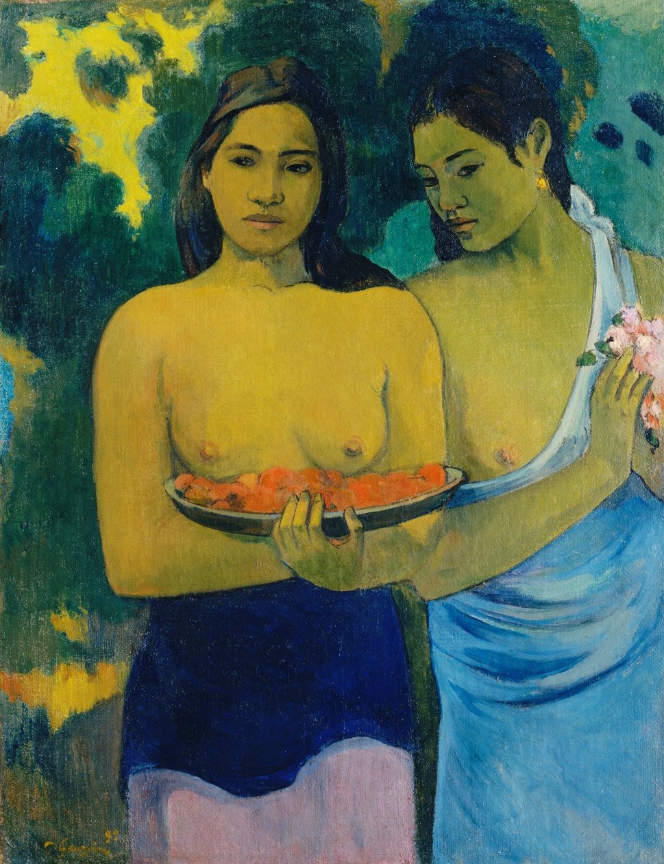 Twee Tahitiaanse Vrouwen door Paul Gauguin