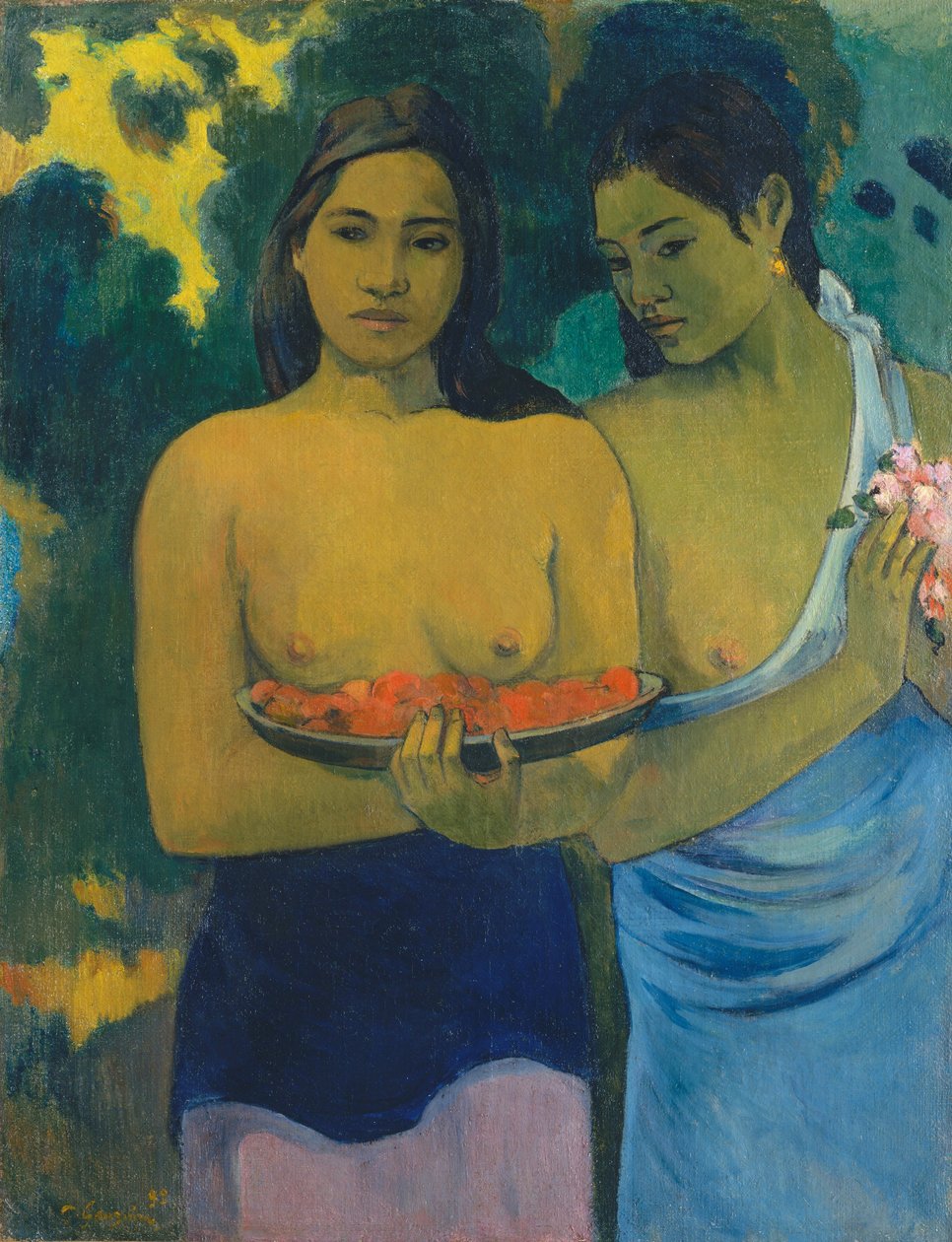 Twee Tahitiaanse Vrouwen door Paul Gauguin