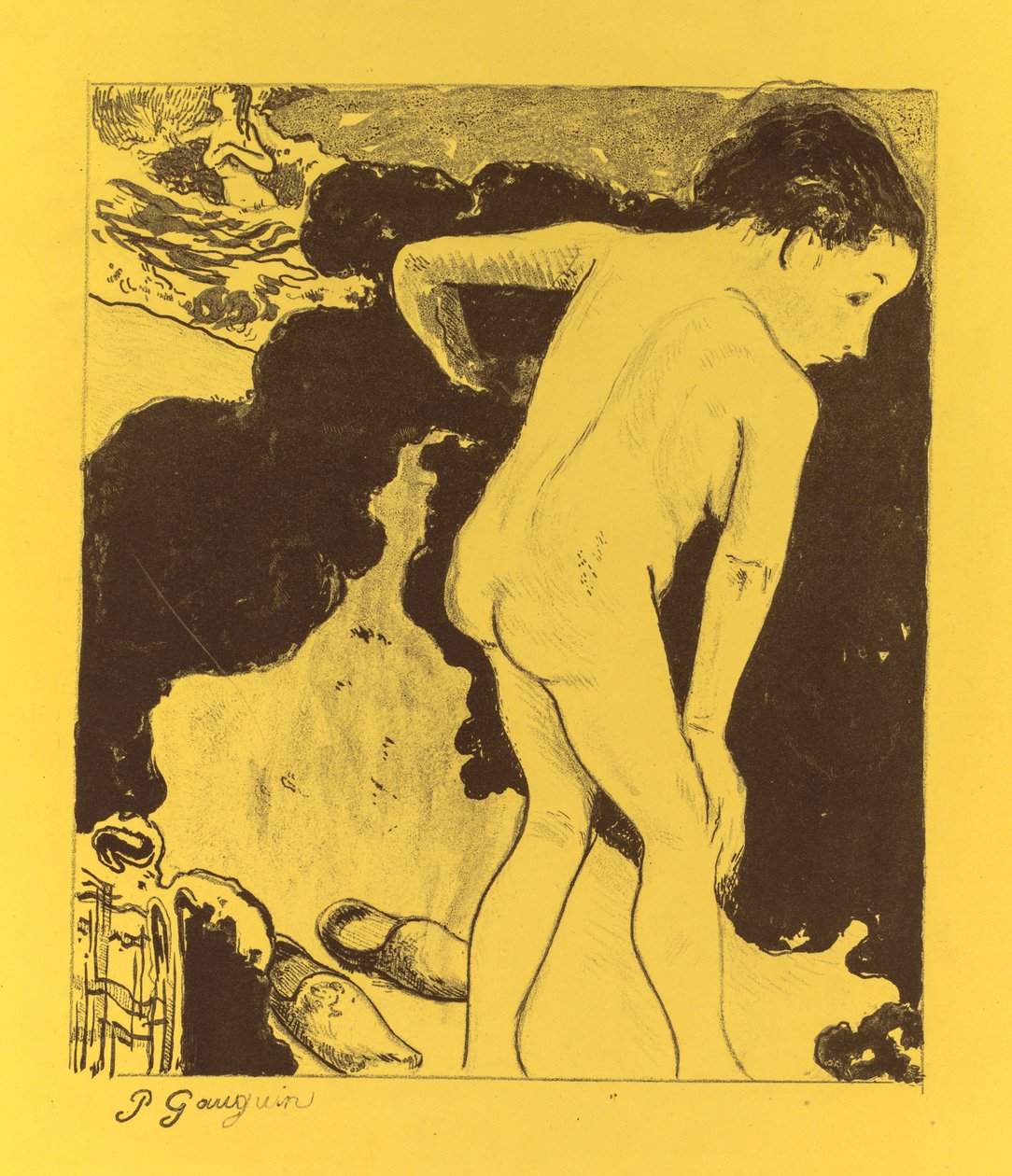 Volpini Suite: Bretonse baders (Baigneuses Bretonnes) door Paul Gauguin
